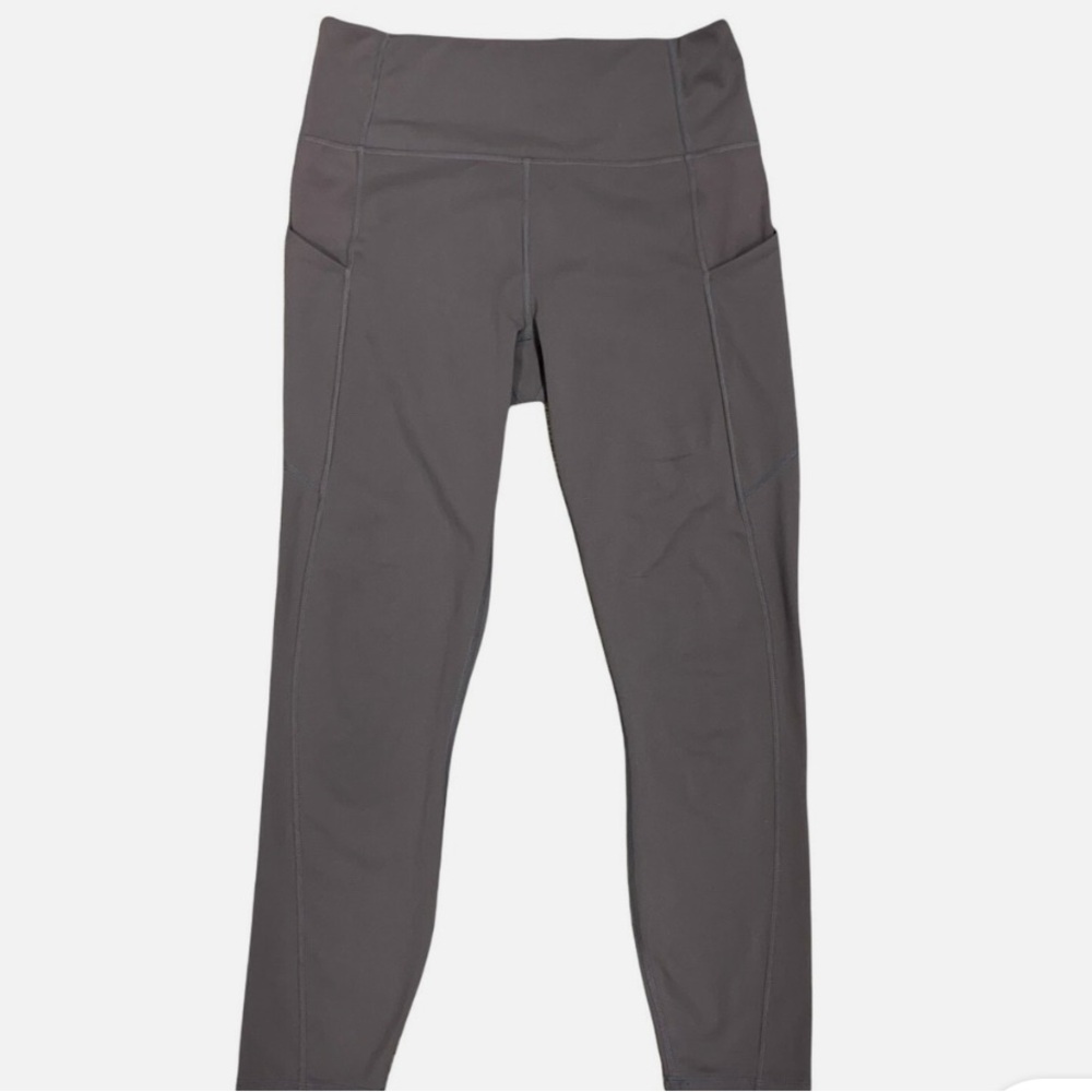 Fabletics High Waist Buttery Soft Leggings Mauve Stretch Pants Pockets